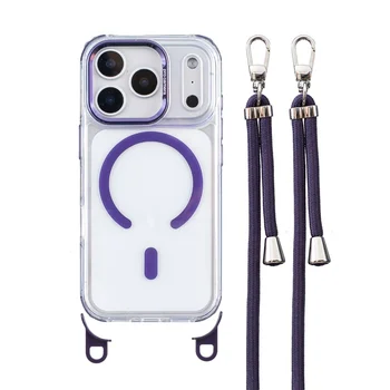 iPhone 13: Umhängegurt für Magsafe Clear Corners Lanyard Handyhülle Stoßfeste Hülle