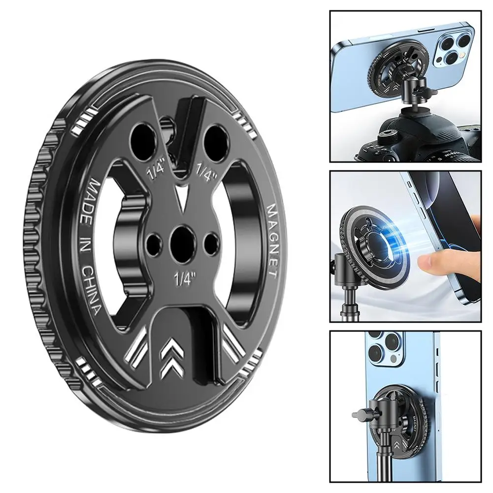 Magnetischer Adapterring 1/4" Kaltschuh-Ortungsstift-Konverter, starke Magnethalterung für MagSafe-Telefon, Kamera