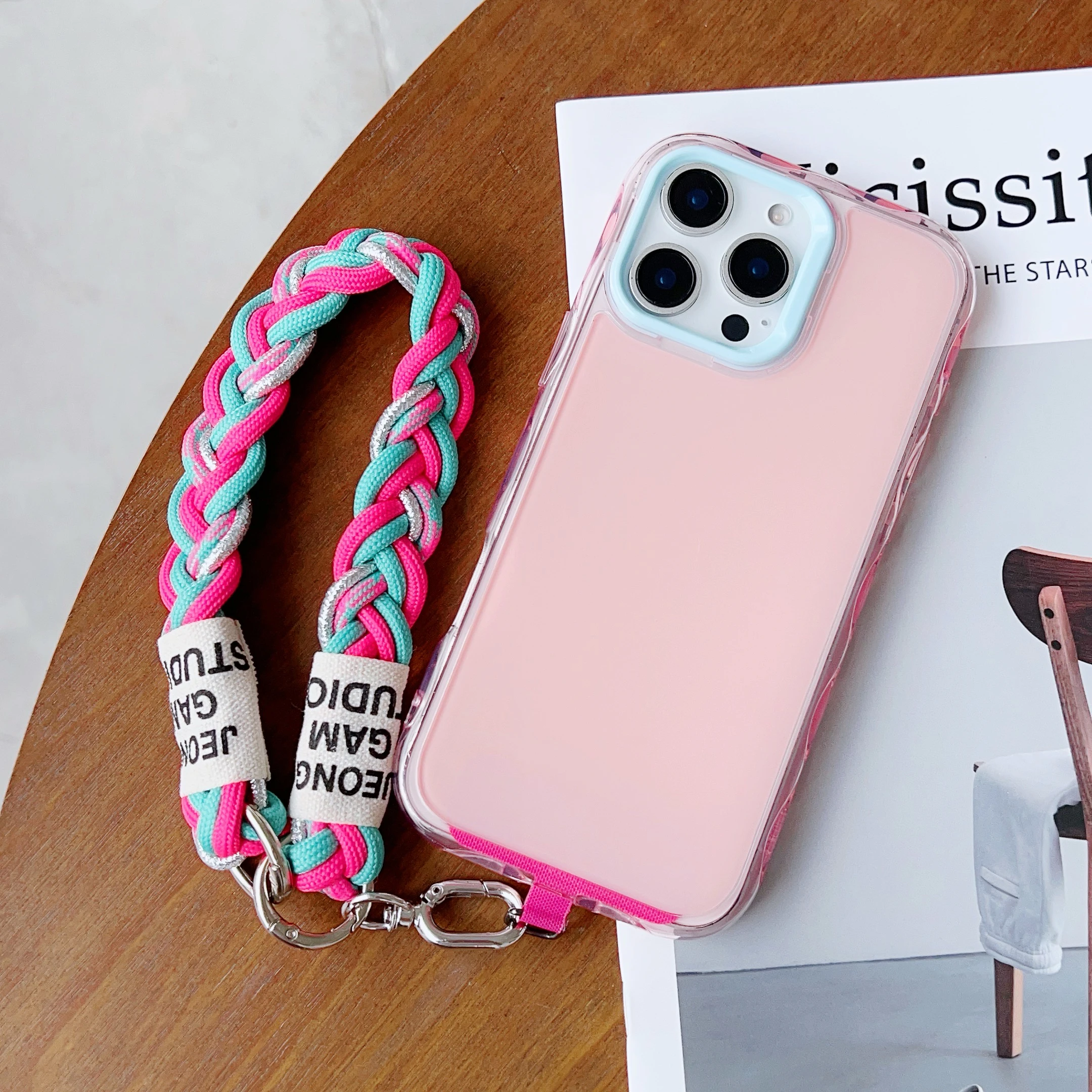 Niedliches Handy-Lanyard zum Aufhängen, Dekoration, kann gedragen werden, Twist-Seil, Anti-Verlust-Anhänger, modisch – Bild 3