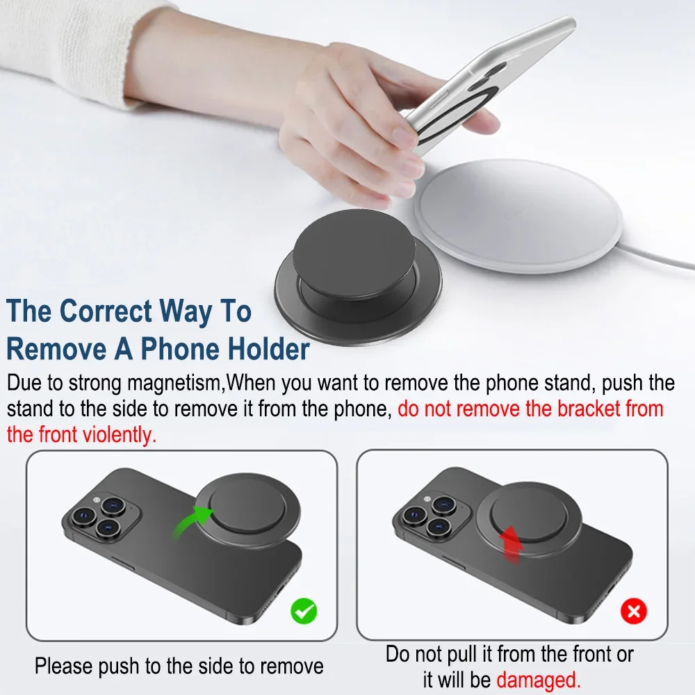 Magnetischer, faltbarer Handygriff-Halter mit Ringständer für iPhone 17, 16, 15, 14, 13 – N52 Magnet-Fingerhalterung – Bild 2