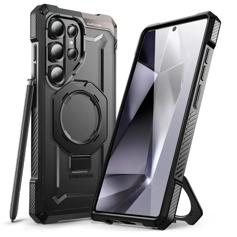 Galaxy S25 Ultra: Case 6.9" Supcase Ub Griff Anti-Kratzer schwere robuste magnetische Handy hülle mit Ständer