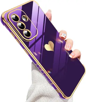 Galaxy A15: Luxus-Beschichtung Silikon Soft Case Glitzer Liebe Candy Farbe glänzend