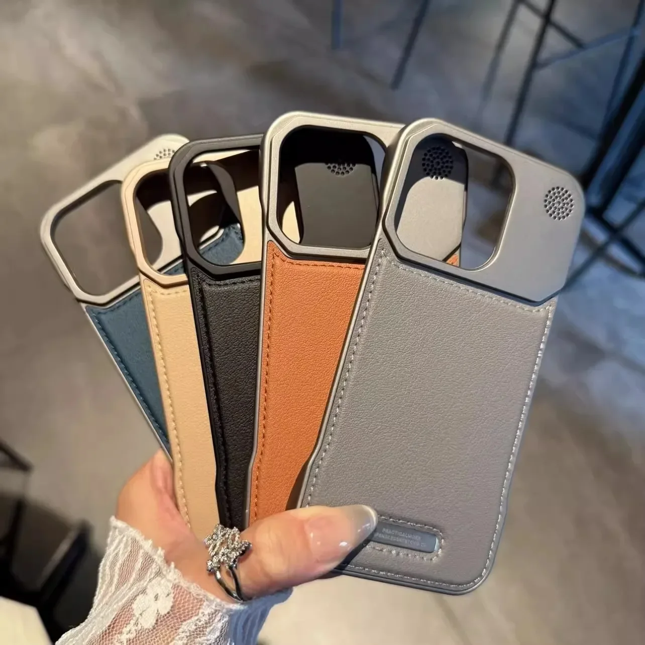 Business-Aromatherapie-Ledertasche, für Magsafe, magnetische rahmenlose Rüstungsabdeckung – Bild 2
