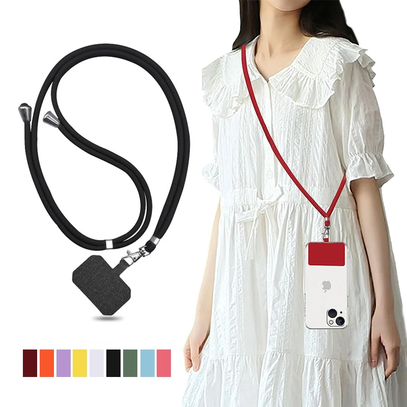 Telefon-Lanyard, universelles Handy-Lanyard mit verstellbarem Nylon-Umhängeband für iPhone 14, 13, 12 Pro X XR 8, 7