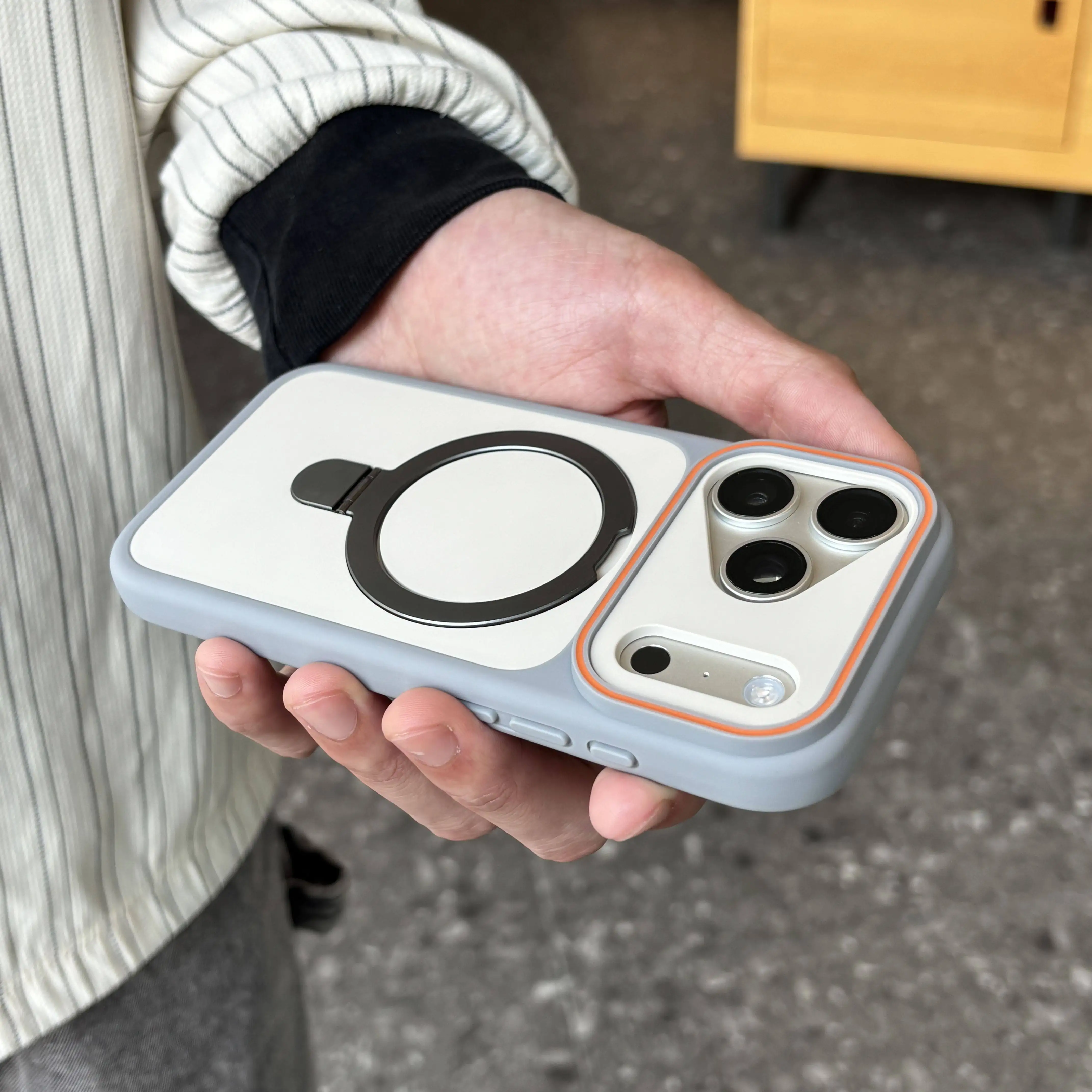 Stoßfeste Matte Schutzhülle mit Ständer, kompatibel mit Magsafe, magnetische Panzerhülle – Bild 5