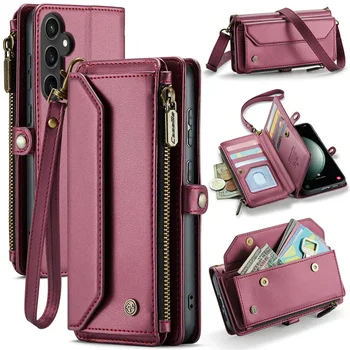 Galaxy S23: Crossbody Lanyard Brieftaschen-Hülle Cover