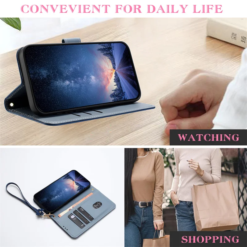 Leder Flip Wallet Case Karten Slot Halter Abdeckung – Bild 3