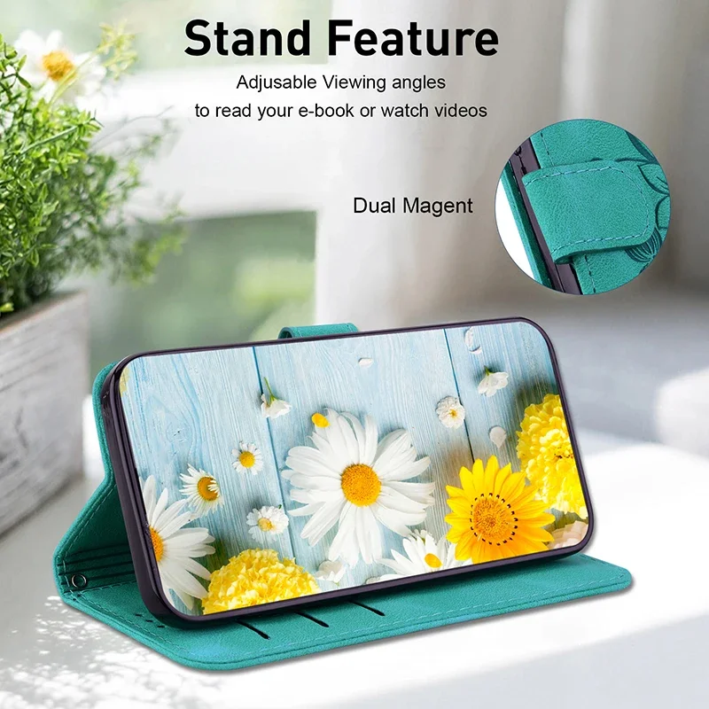 Leder-Handyhülle Kartenfach Brieftaschenhülle – Bild 4