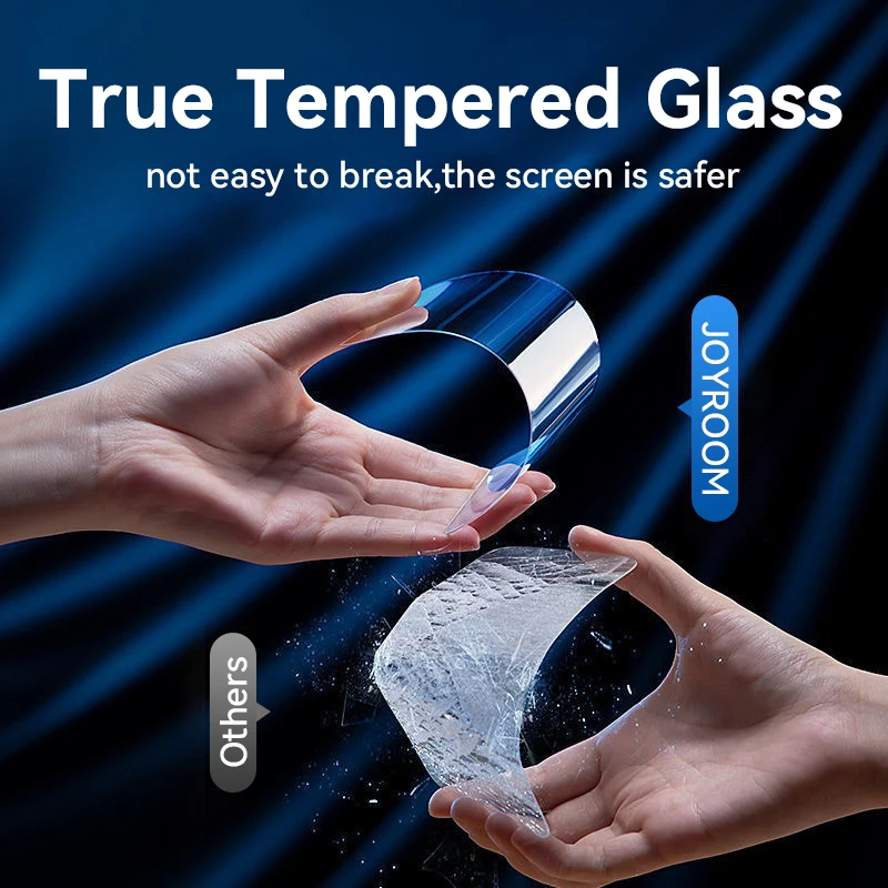Joyroom 3/2/1PCS HD Glas Displayschutzfolie Vollbild gehärtetes Glas Schutz – Bild 2