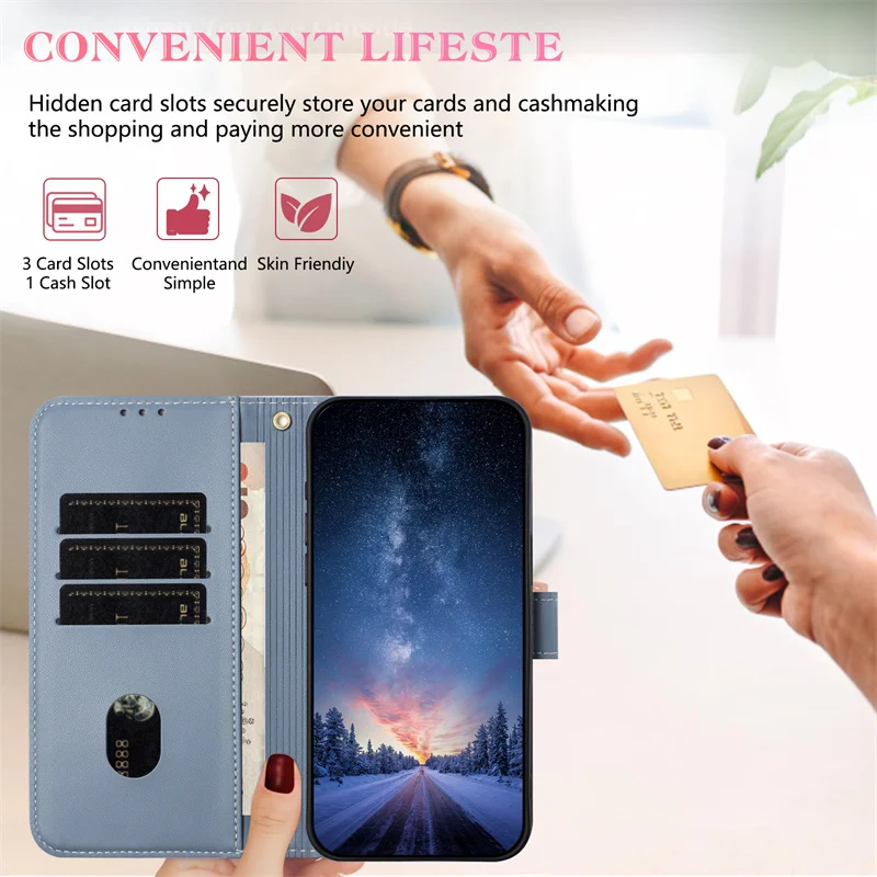 Leder Flip Wallet Case Karten Slot Halter Abdeckung – Bild 2