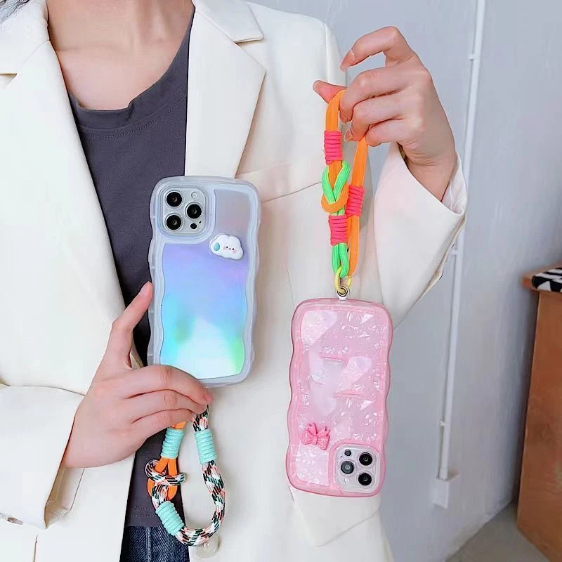 Niedliches Handy-Lanyard zum Aufhängen, Dekoration, kann gedragen werden, Twist-Seil, Anti-Verlust-Anhänger, modisch – Bild 4