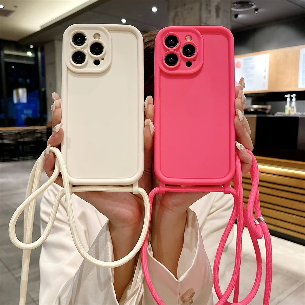 iPhone 17 Pro Max: Handyhülle mit verstellbarem Umhängeband und weicher Abdeckung