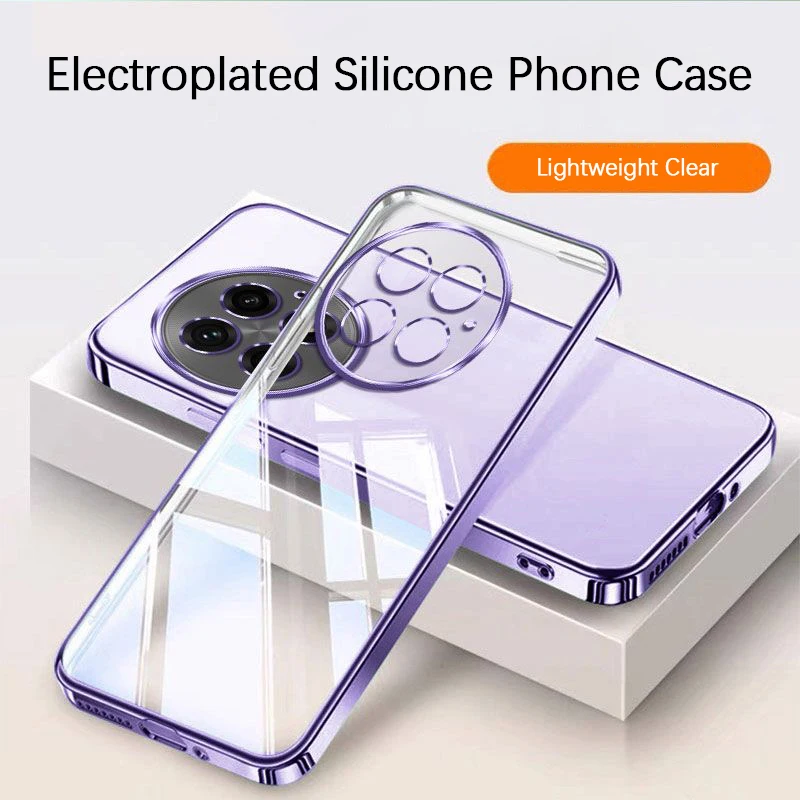 Ultradünne, plattierte Handyhülle 13T 13S 5G, transparent, stoßfest, Silikon, weich, hochwertiges TPU – Bild 3