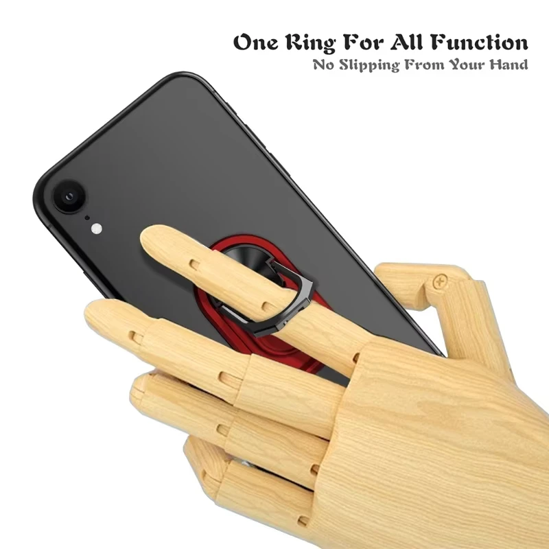 360 ° Rotation Universal Finger Ring Ständer Handy Ring Halter Ständer Metall Telefon Griff für Magnetische Auto – Bild 2