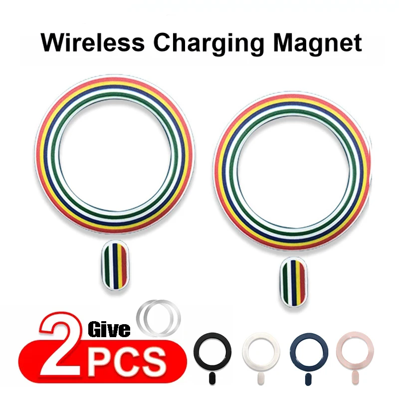 Magnetisches kabelloses Ladegerät, universelle Metallringe, magnetischer Ringplatten-Adapter, Rückseite für