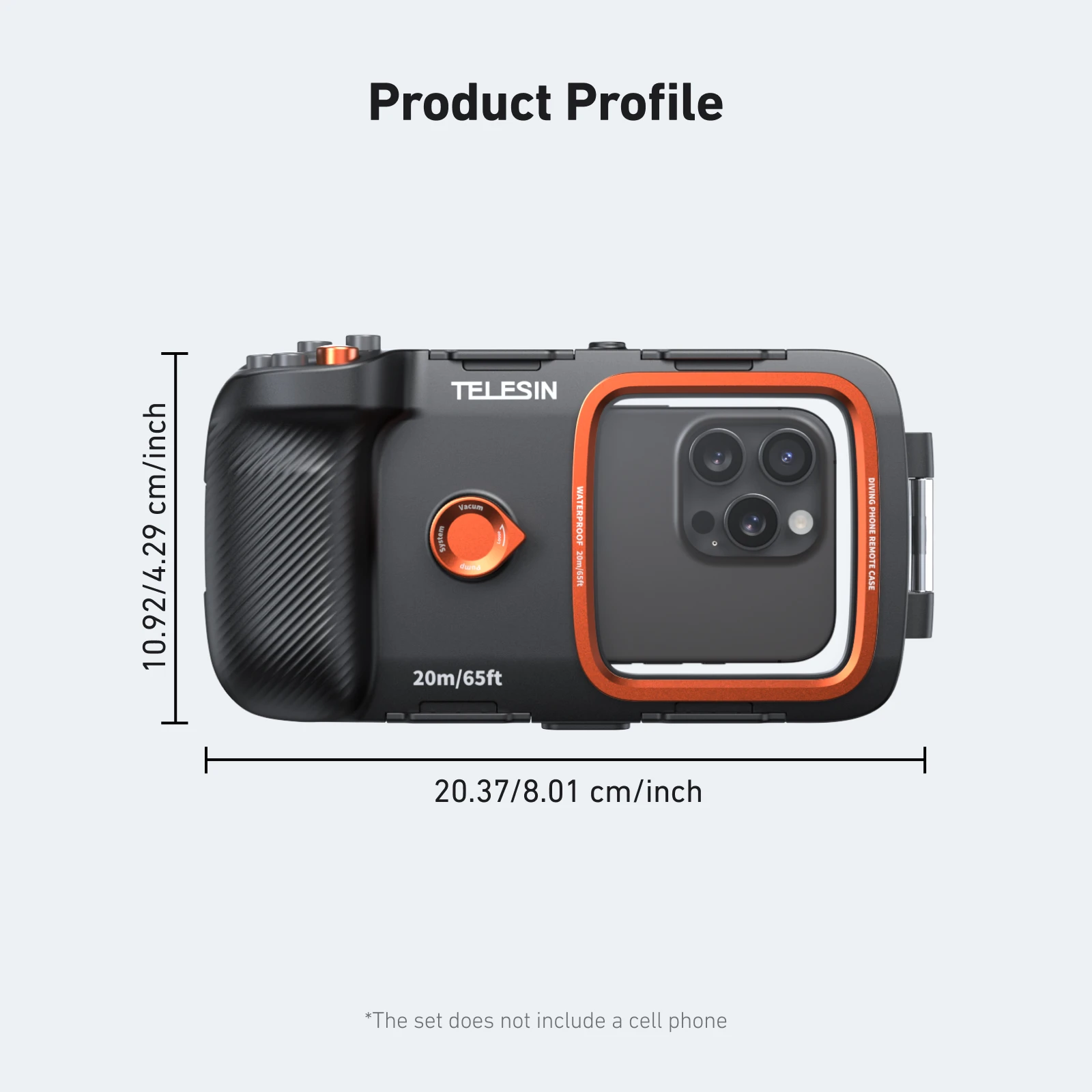 TELESIN Tauchen Wasserdichte Telefon Fall Universal Telefon Kamera Schießen Hand Grip Halter Schießen Hilfe Fernbedienung Griff – Bild 6