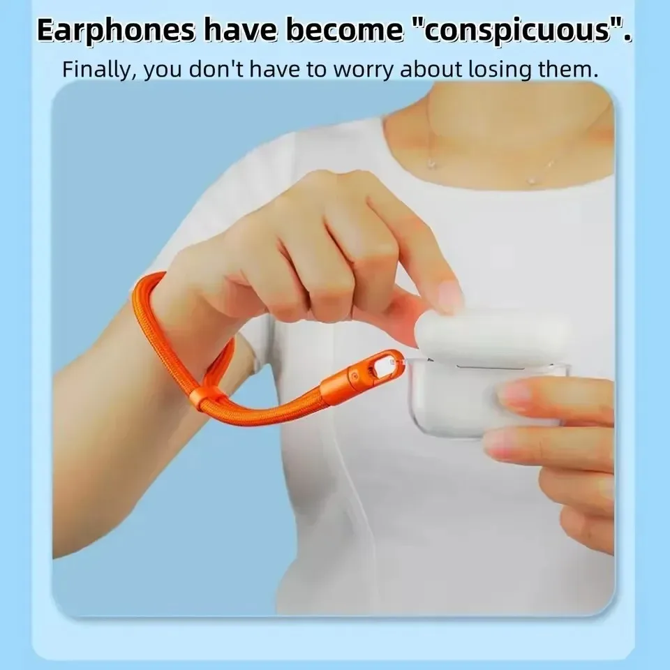 Universelles, verstellbares Handy-Lanyard, kurzes Handgelenkband mit selbstsicherndem Anti-Drop-Design, langlebiges Polyester-Telefonband – Bild 5