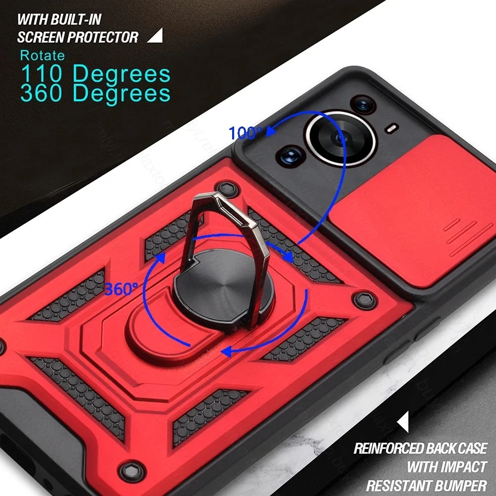 Rüstung stoßfest Slider Objektiv Fall 4G magnetische Halter Ring schützen Fundas auf P60Pro 4G – Bild 3