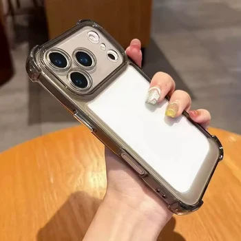 iPhone Air: Luxuriöse, stoßfeste, klare Handyhülle Soft Transparent Bumper Cases Cover