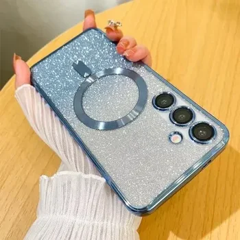 Galaxy A16: Glitzer-Hülle Kabelloses Laden Magnetische TPU Softcover
