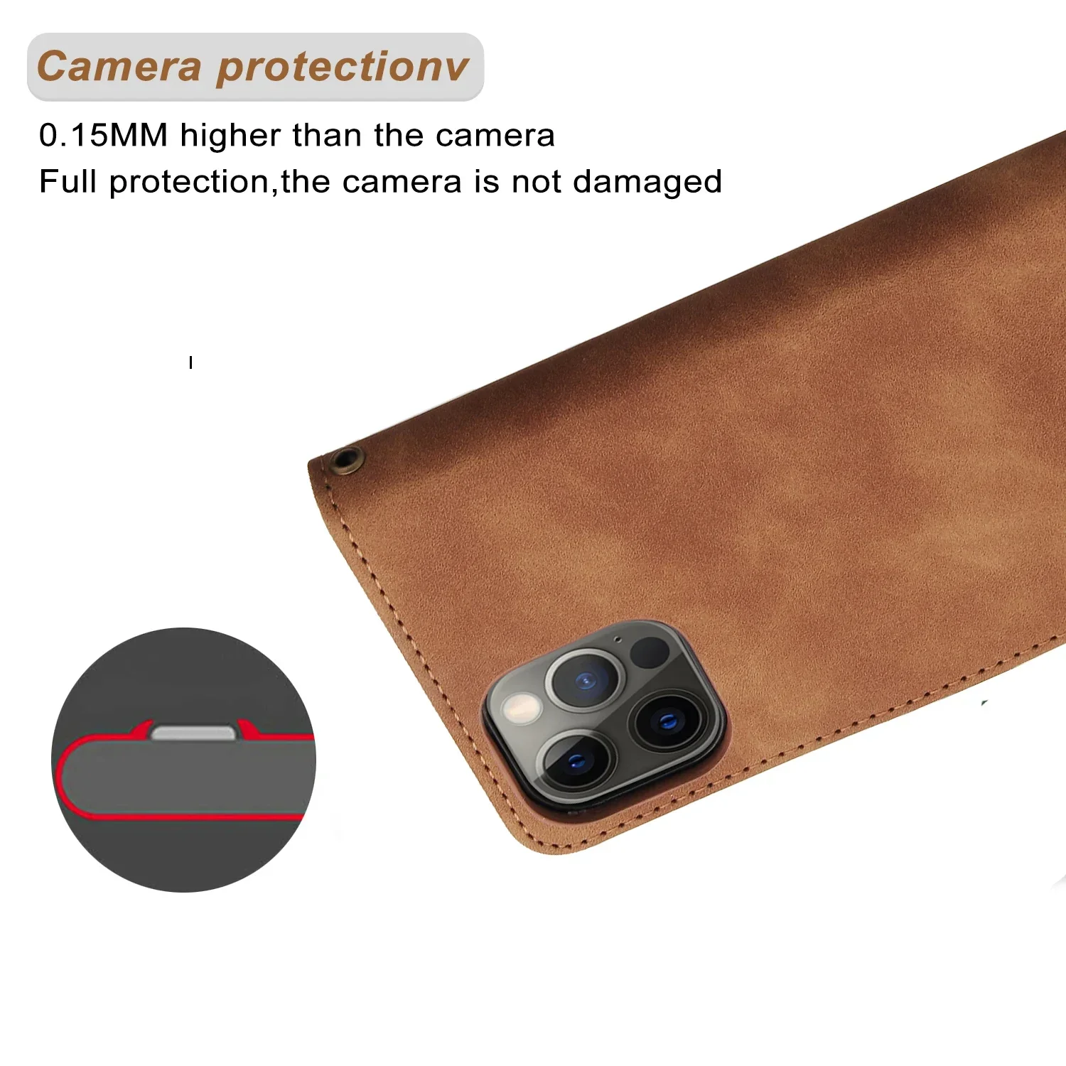 ZZXX Leder-Brieftaschen-Handyhülle SE2 8 7 6s Plus Flip-Kartenfach-Halterung Cover – Bild 6