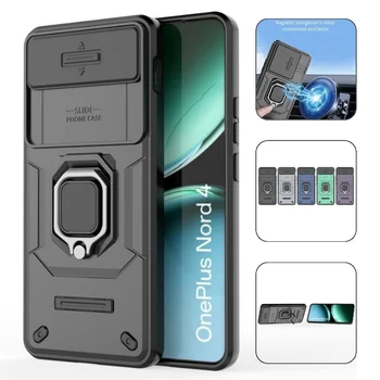 OnePlus Nord 4: Fall Auto Magnetische Ring Stand Rüstung Telefon Fällen Nord4 Nord CPH2663 "Rückseite