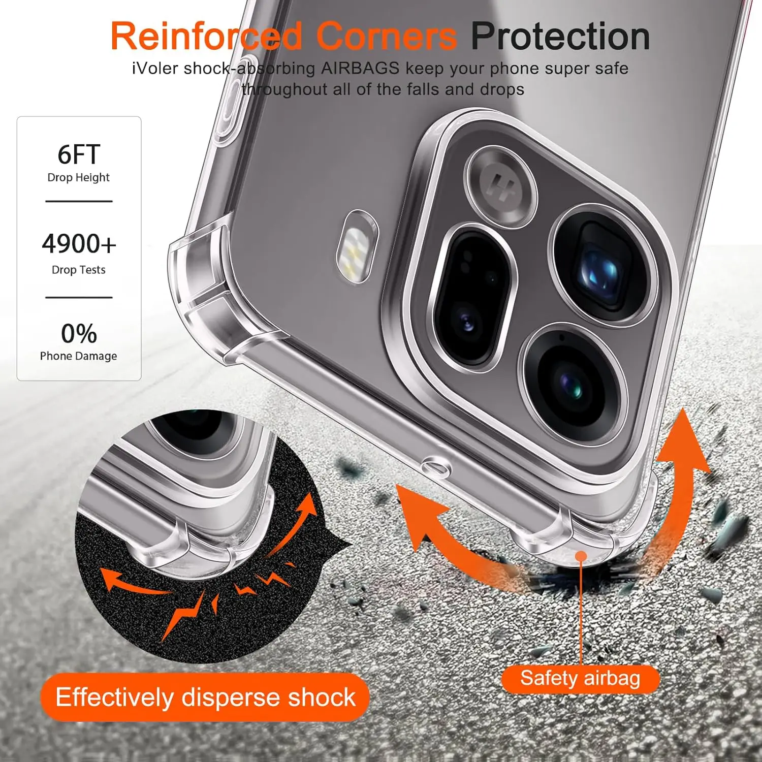Vier-Ecken Stoßfeste TPU-Hülle Ultra X8S Find X8 Pro Schutzhülle Transparente Schale Capa Fundas – Bild 3
