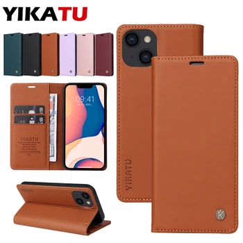 IPhone 12 mini: Magnetische Leder-Brieftaschenhülle mit Anti-Diebstahl-Bürstenfunktion