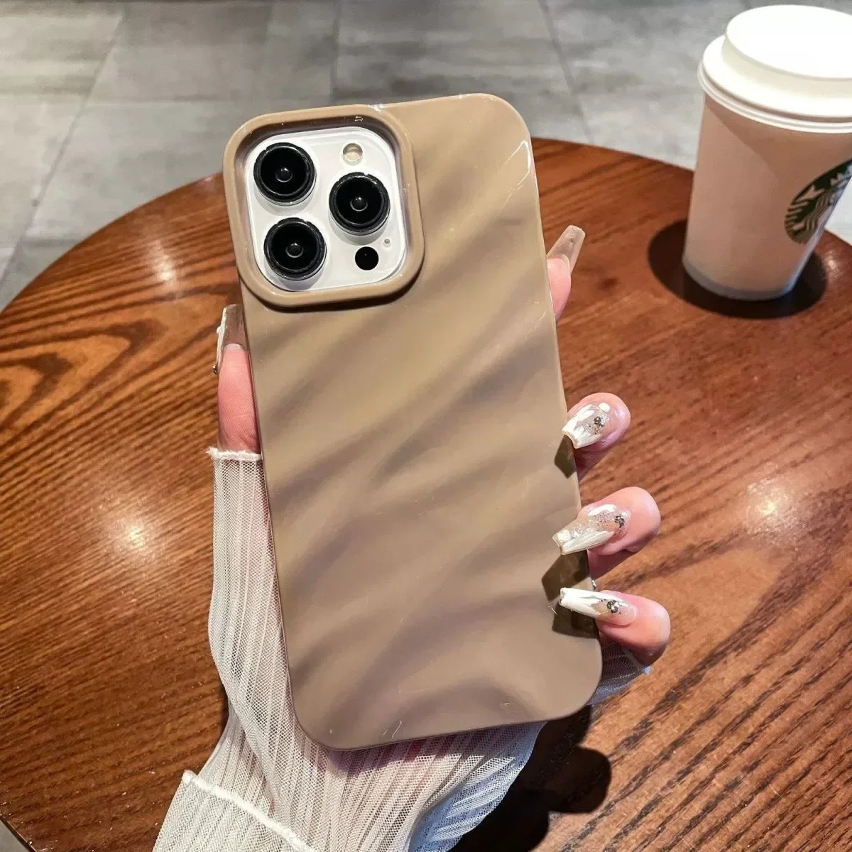 Weiche Candy-Wellenmuster-Handyhülle, XR7, 8Plus, 17Air, stoßfeste Stoßstangenabdeckung – Bild 2
