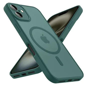 IPhone 13 Pro: Luxuriöse mattierte Handyhülle für Magsafe Matte transparente magnetische Abdeckung