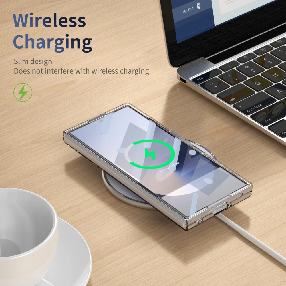 Luxuriöse HD-Klarsichthülle mit MagSafe-Magnetfunktion Fold mit Displayschutz und Scharnier-Schutzklappe – Bild 3