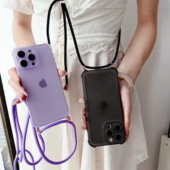 IPhone Air: Handyhülle Crossbody verstellbares Lanyard-Gurtseil Softcover