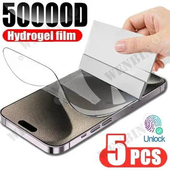 iPhone 15 Plus: 5 Stück Hydrogel-Folie Vollständige Displayschutzfolie