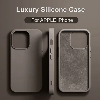 IPhone 13: Luxuriöse stoßfeste Hülle, flüssige Silikonhüllen, Stoßstange, weiche Abdeckung, Telefonzubehör