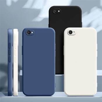 IPhone SE (2020/2022): Quadratische flüssige Silikon-Softhülle, 6S, Siquare Luxus-Klassiker-Telefonabdeckung