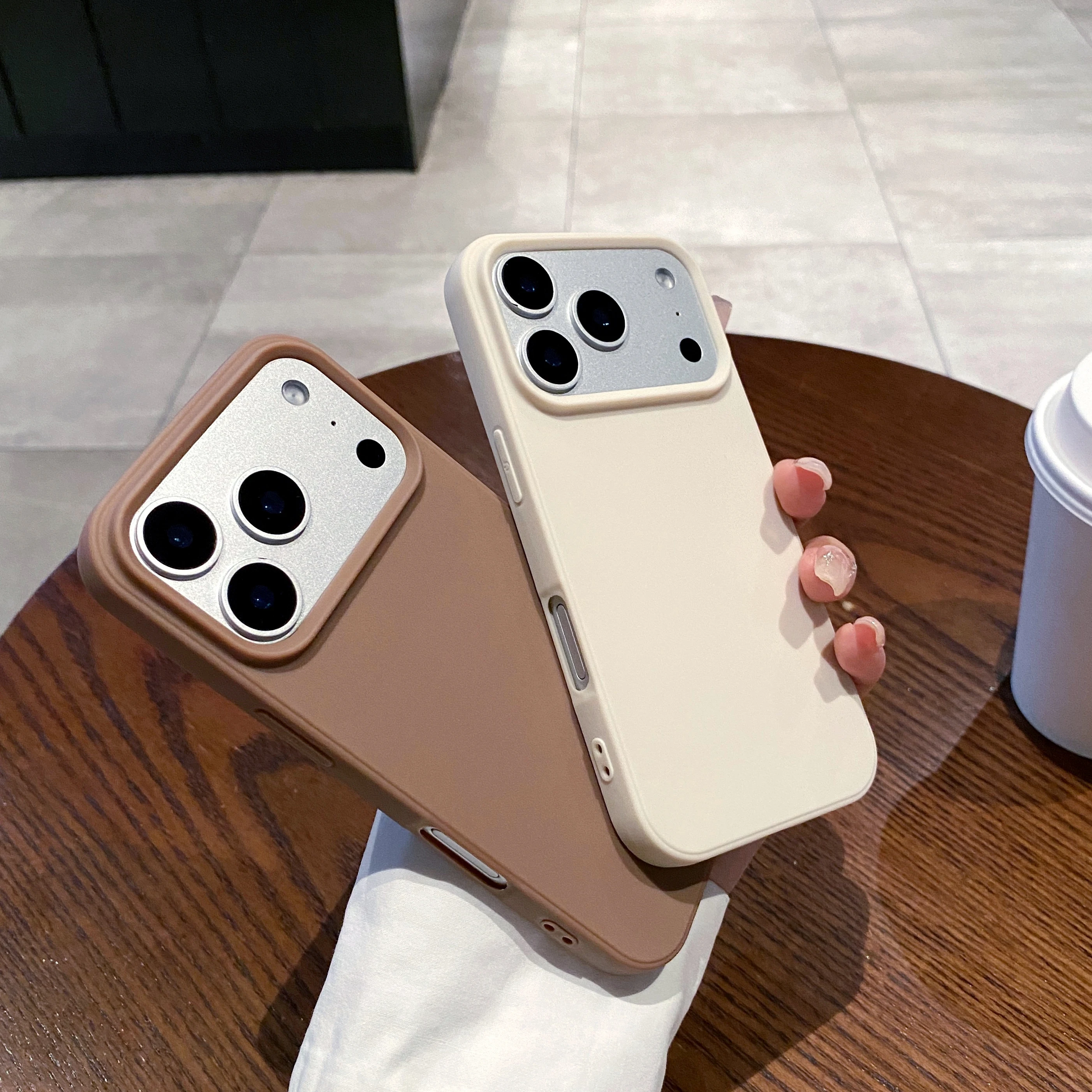iPhone 13 Pro Max: Einfaches Paar, Bonbonfarben, Anti-Fall-Hülle, Handyhülle 17, 16, 15, 14, Pro MAX, weiche, stoßfeste Rückseite