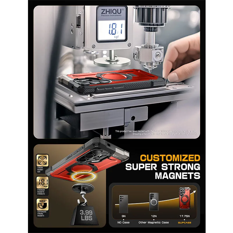 Case 6.9" Supcase Ub Griff Anti-Kratzer schwere robuste magnetische Handy hülle mit Ständer – Bild 5