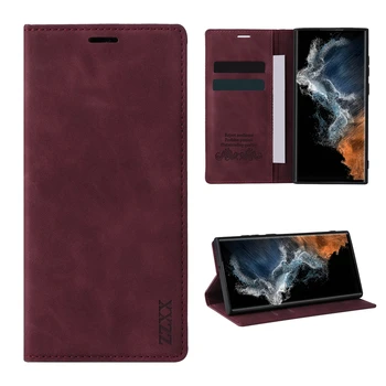 Galaxy A36: Brieftasche Magnetische Flip Ledertasche Rand