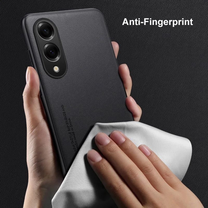 Luxus PU Ledertasche Rand Zurück Abdeckung Silikon Stoßfest Schutz Telefon Fall Rand 5G – Bild 5