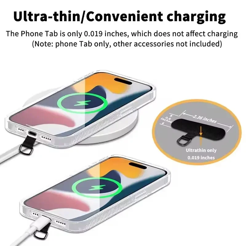 Nylon-Handy-Tether-Tab, universelles Handy-Lanyard, Sicherheitsanschlussstück, Ersatzteil für alle Smartphones mit vollständiger Abdeckung – Bild 3