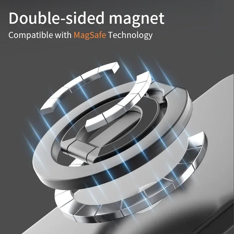 Für MagSafe Doppelseitige Magnetische Telefon Ring Halter Tragbare Falten Handys Ständer Telefon Zubehör Unterstützung Halterung Grip – Bild 3