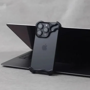 iPhone 13: Luxus Unregelmäßige Aluminium Legierung Stoßstange Telefon Fall Objektiv Film Schutz metall Abdeckung