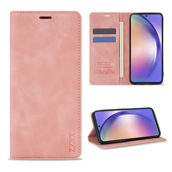 Galaxy A26: Brieftasche Magnetische Flip Ledertasche Rand