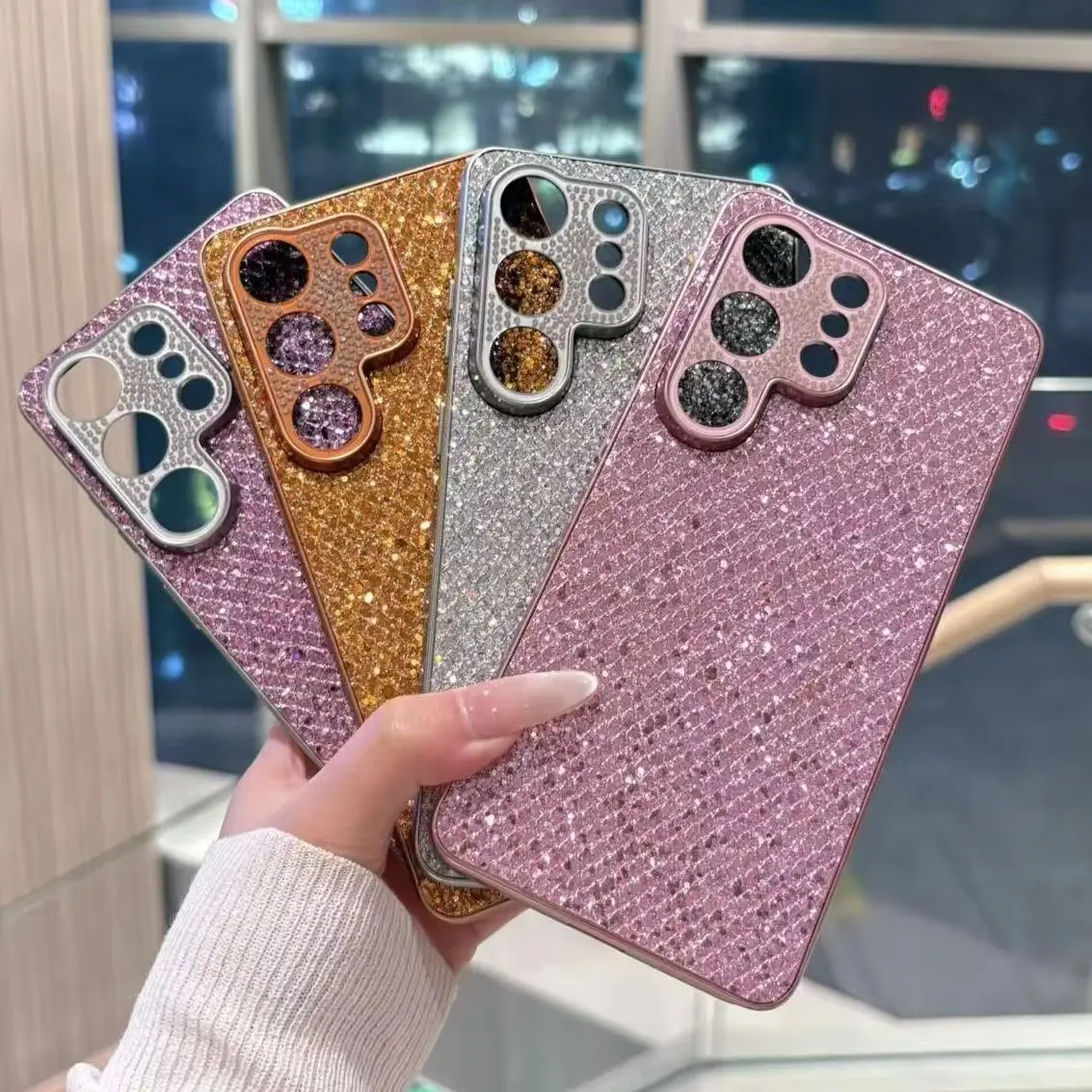 Glitzernde Diamant-Kamera-Handyhülle mit Pailletten Cover – Bild 6