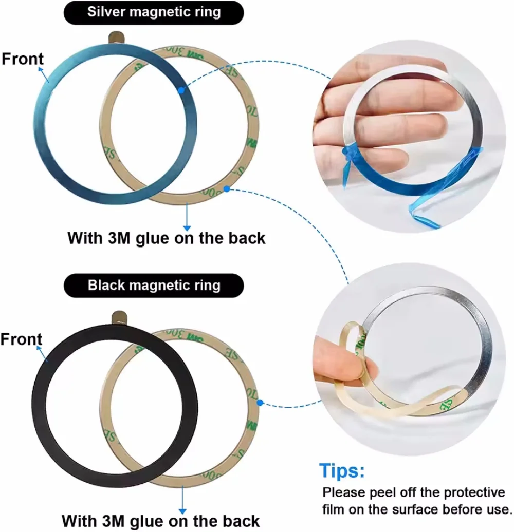 Universal Aufkleber Ring Für Magsafe Drahtlose Aufladen Für iPhone Samsung Huawei Redmi Telefon Magnetische Drahtlose – Bild 2