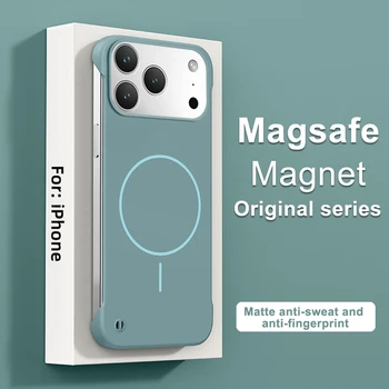 iPhone 11 Pro: Rahmenlose einfarbige magnetische Hülle, für Magsafe Hard PC, matte Rückseite