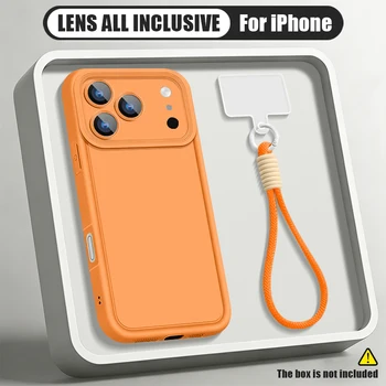 iPhone 17 Pro Max: Handschlaufe Lanyard TPU Handyhülle Stoßfeste Weiche Silikonhülle