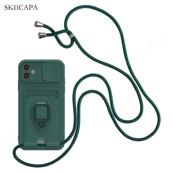 Redmi Note 13 Pro+ 5G: Slide Lens Card Slot Hülle 10Pro Max 10s Crossbody Lanyard Strap Silikonhülle