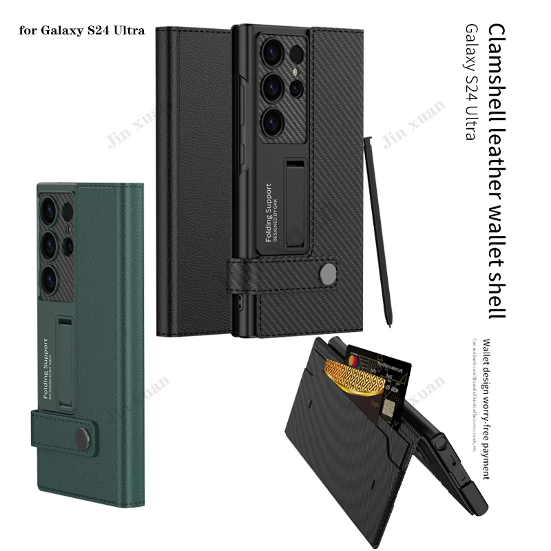 Hülle Flip-Leder-Wallet-Cover mit Magnetverschluss Schutzhülle – Bild 2