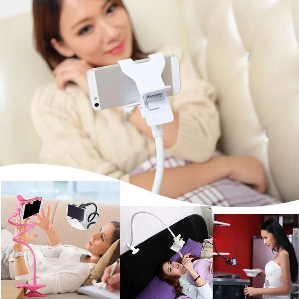 Universell Verstellbarer Langer Arm-Handyhalter für Schreibtisch, Kompatibel mit iPhone, Samsung, Xiaomi, Huawei - Nachttisch-Modell für Alle Handymodelle – Bild 2